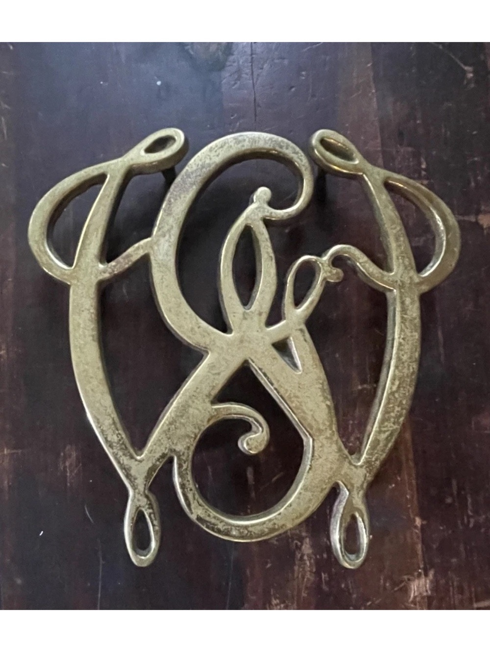 Geo Washington Cypher Brass Trivet